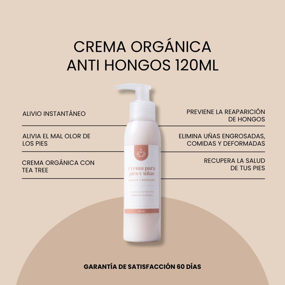 Crema Organica Antihongos PLUS - 120ml.