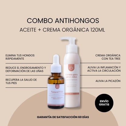 COMBO ANTIHONGOS Crema + Aceite