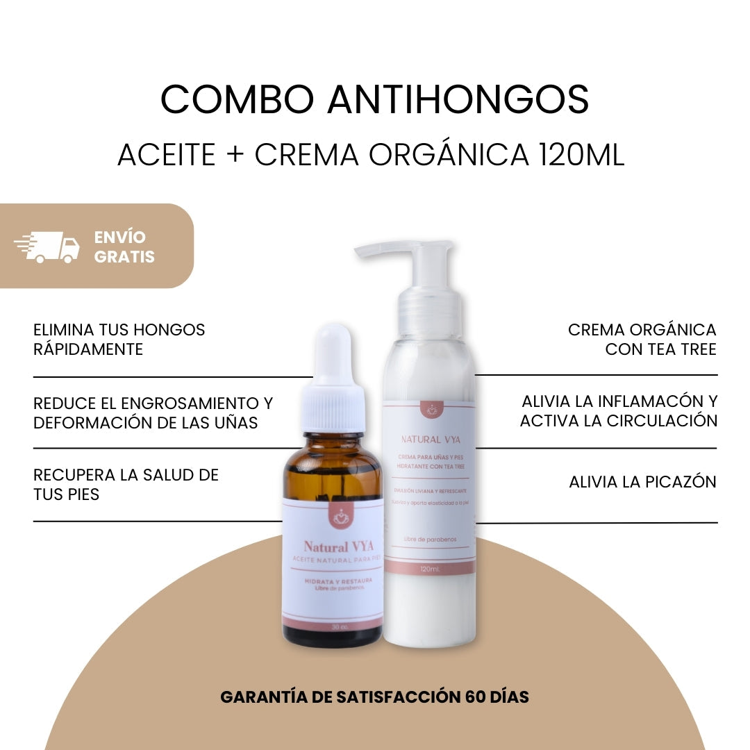 COMBO ANTIHONGOS Crema + Aceite